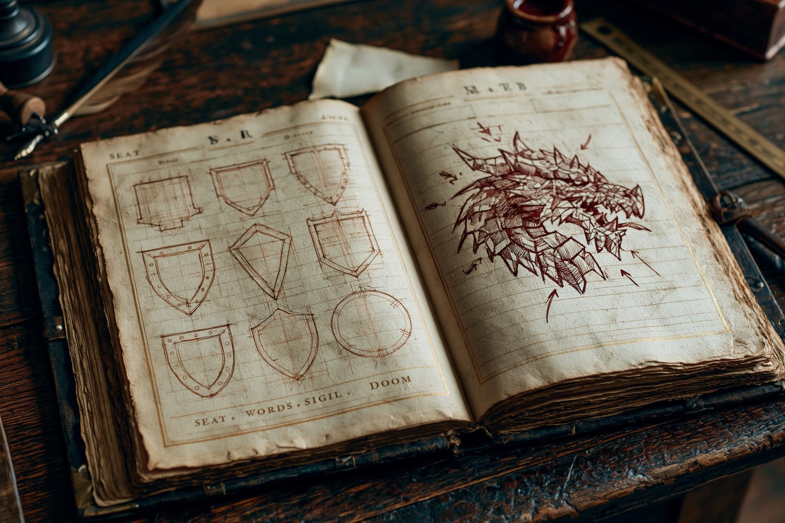 Preview 2 for Heraldry Workbook + sigil pack